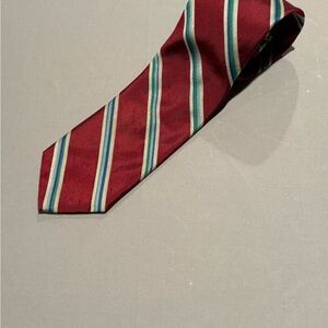 Brooks Brothers Burgundy and Teal Striped Tie